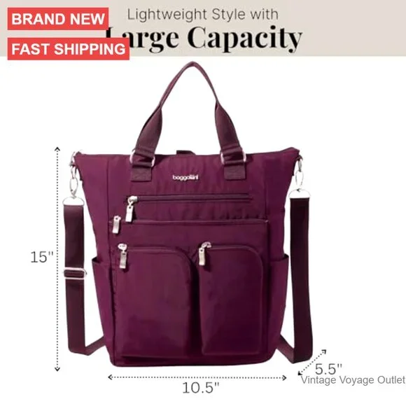 Lightweight Convertible Backpack Tote 15 RFID Travel Bag